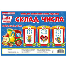 Набор для оформления класса НУШ Состав числа Поезд 13104127 числа от 2 до 10