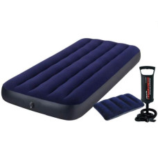 Надувной матрас 76см Intex с одной подушкой и ручным насосом