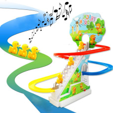 Электро утка, трек, горка, игрушки для мальчиков и девочек, утки, игрушка для подъема по лестнице Электро утка, трек, горка, игрушки для мальчиков и девочек, утки, игрушка для подъема по лестнице