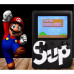 Игровая консоль приставка с дополнительным джойстиком dendy SEGA 400 игр 8 Bit SUP Game черный с чёрным
