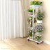 Подставка для цветов и растений на 6 полок с колесиками, белая (CVT-6P)