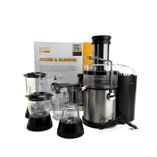 Многофункциональная соковыжималка и блендер DENX DX3217, 4000 Вт. Серебристый (DX3217)