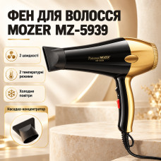Фен для волос Mozer MZ-5939 Черный с золотистым