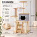 Игровой комплекс для котов APOLLO-2 с когтеточкой / Многоуровневый домик 50 × 40 × 125 см