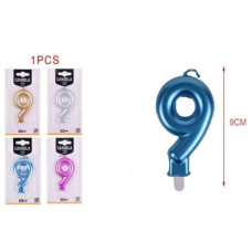 Свічка для торта "Цифра 9", EA0182