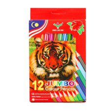 Карандаш кольоровий шестигранний JUMBO 12 кольорів, D-4206