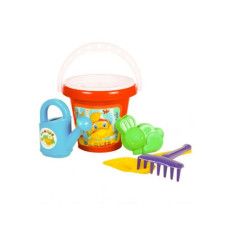 Песочный набор с лейкой (красный)