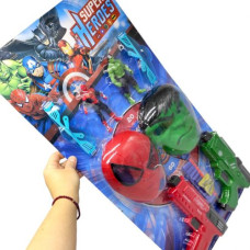 Набір героя (2 фігурки, 2 пари окулярів, 2 маски, пістолет з механічним принципом роботи, мʼякі патрони, орбізи)