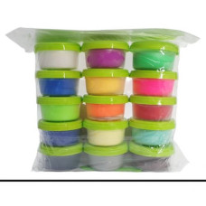 Набор для лепки с воздушным пластилином в стаканчиках, 15 цветов