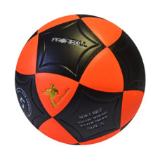 Мяч футбольный MS 1771(Orange-Black) размер 5, ПВХ, ламинированный, 390-410 г