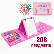 УЦЕНКА! Канцелярский Набор для рисования и творчества с мольбертом 208 предметов (Плохая упаковка 3239)