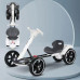 Детский складной электромобиль Go-Kart с аккумулятором и пультом электрокар Белый Детский складной электромобиль Go-Kart с аккумулятором и пультом электрокар Белый