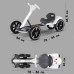 Детский складной электромобиль Go-Kart с аккумулятором и пультом электрокар Белый Детский складной электромобиль Go-Kart с аккумулятором и пультом электрокар Белый