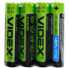 Батарейка щелочная Videx Alkaline Videx LR3 AAAx4, LR03/AAA блистер 4 штуки минипальчики блистер Батарейка щелочная Videx Alkaline Videx LR3 AAAx4, LR03/AAA блистер 4 штуки минипальчики блистер