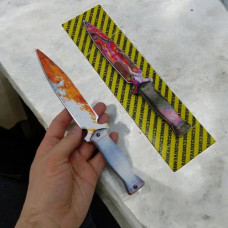 Сувенирный нож деревянный "Sting: Oil"