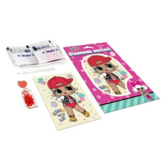 Набор с алмазной мозаикой (выборочной) "L.O.L. Surprise! MISS BABY WITH MISS PUPPY" 15x20см