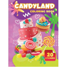 Детская раскраска Candyland А06012506, 20 наклеек А4