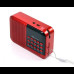 Радиоприёмник с FM USB MicroSD BKK S61 радио на аккумуляторе Красный