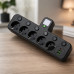 Сетевой фильтр 5 розеток + USB/адаптер на 5 розеток + USB с индивидуальными кнопками и LED-подсветкой Черный Сетевой фильтр 5 розеток + USB/адаптер на 5 розеток + USB с индивидуальными кнопками и LED-подсветкой Черный