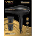 Фен VGR V 406 Black / Фен профессиональный 2 насадки, 3000 Вт / Фен 3 уровня обдува, 3 уровня температуры
