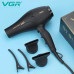 Фен VGR V 406 Black / Фен профессиональный 2 насадки, 3000 Вт / Фен 3 уровня обдува, 3 уровня температуры