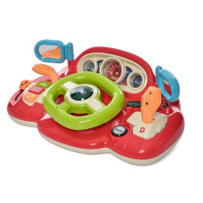 Детский игровой Автотренажер 3 в 1 CY-7076B звуки машины, тормоза (Красный)