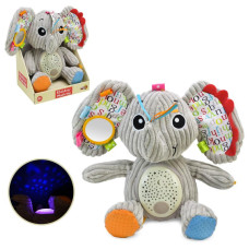 Нічник арт.033-6 (18шт) Слоник проектор зоряне небо,муз., короб. 23*20*29,5см, 033-6