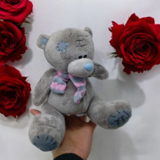 Мягкая игрушка "Мишка в шарфе", 19 см (серый) Мягкая игрушка "Мишка в шарфе", 19 см (серый)