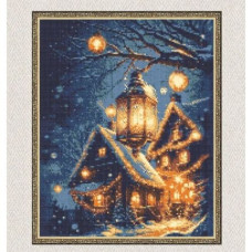 Алмазна мозаїка "Новорічний затишок" 40х50 см