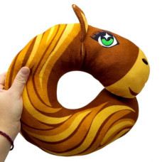 Подушка-підголівник "Коник" принт (26х27х6 см)