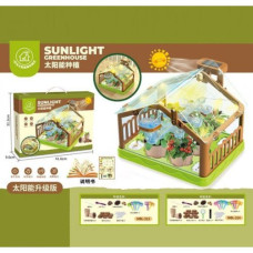 Теплица подсветки, лампа, солнечнаяпанель, семена, торфяные таблетки, горшки, в коробке