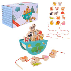 Деревянная игрушка Балансир-шнуровка 2 в 1 C9406 Деревянная игрушка Балансир-шнуровка 2 в 1 C9406