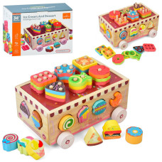 Деревянная игрушка Центр развивающий MD 0893 сортер, фигурки сладости Деревянная игрушка Центр развивающий MD 0893 сортер, фигурки сладости