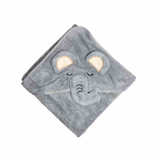 Детское полотенце с капюшоном MGZ-0640(Gray) размер 80х80 см