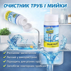 Очиститель для труб и мойки WILD Tornado Sink & Drain Cleaner, порошок 100 мл