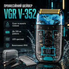 Аккумуляторная электробритва мужская, от USB, VGR V-352, Черный / Электрическая бритва мужская / Шейвер Аккумуляторная электробритва мужская, от USB, VGR V-352, Черный / Электрическая бритва мужская / Шейвер