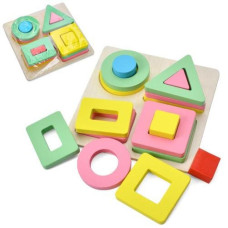 Дерев'яна іграшка "Геометрика" 16дет, MD-0728