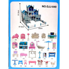 Кукольный домик с мебелью и аксессуарами Кукольный домик с мебелью и аксессуарами