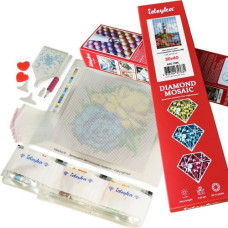 Алмазная мозаика без подрамника "Белая симфония" 40х50 см