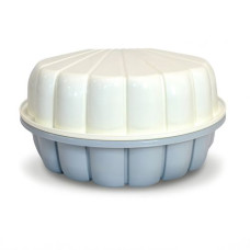 Песочница-бассейн "Ракушка", кремовая/св. серый (81х81х20 см)