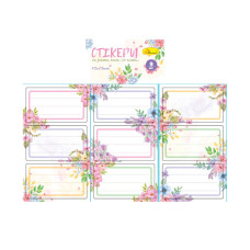 Набор стикеров для тетрадей и книг НС-15-4, 9 штук 70х40 мм