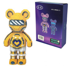 Конструктор Magic Blocks у вигляді ведмедика Bearbrick ЖОВТИЙ, СВІТИТЬСЯ В ТЕМРЯВІ 50см, 4031 деталей, 9002-K Конструктор Magic Blocks у вигляді ведмедика Bearbrick ЖОВТИЙ, СВІТИТЬСЯ В ТЕМРЯВІ 50см, 4031 деталей, 9002-K