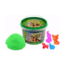 Кинетический песок "Magic Sand", 500 г, с формочками (зеленый)