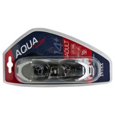 Очки для плавания "Aqua Flow" 14+ (черно-серые)