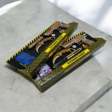 Игровой набор "BIG BOX Gold 1", деревянный - резинкострел, ножи, перчатки, брелок Игровой набор "BIG BOX Gold 1", деревянный - резинкострел, ножи, перчатки, брелок