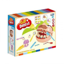 Тесто для лепки SM 8097 (48/2) “Стоматолог”, муляжи челюстей, рот человечка открывается, 6 баночек с тестом, форма для изготовления зубов, инстру Тесто для лепки SM 8097 (48/2) “Стоматолог”, муляжи челюстей, рот человечка открывается, 6 баночек с тестом, форма для изготовления зубов, инстру