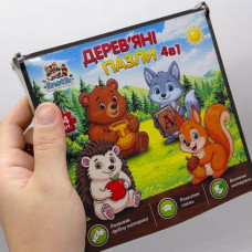 Деревянный пазл "Лесные животные", 24 дет.