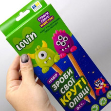 Зроби свої круті олівці TM Lovin Набір для творчості з повітряним пластиліном (МОНСТРИ)