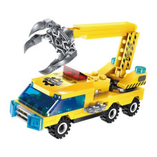 Детский Конструктор Qman 1408-1-8 транспорт, 76 дет (Wheeled Excavator)