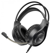 Игровые наушники с микрофоном HOCO W106 Tiger Gaming Headset проводные, с оголовьем Черные Игровые наушники с микрофоном HOCO W106 Tiger Gaming Headset проводные, с оголовьем Черные